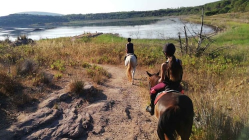 Alghero: Paseo guiado a caballo por el lago Baratz