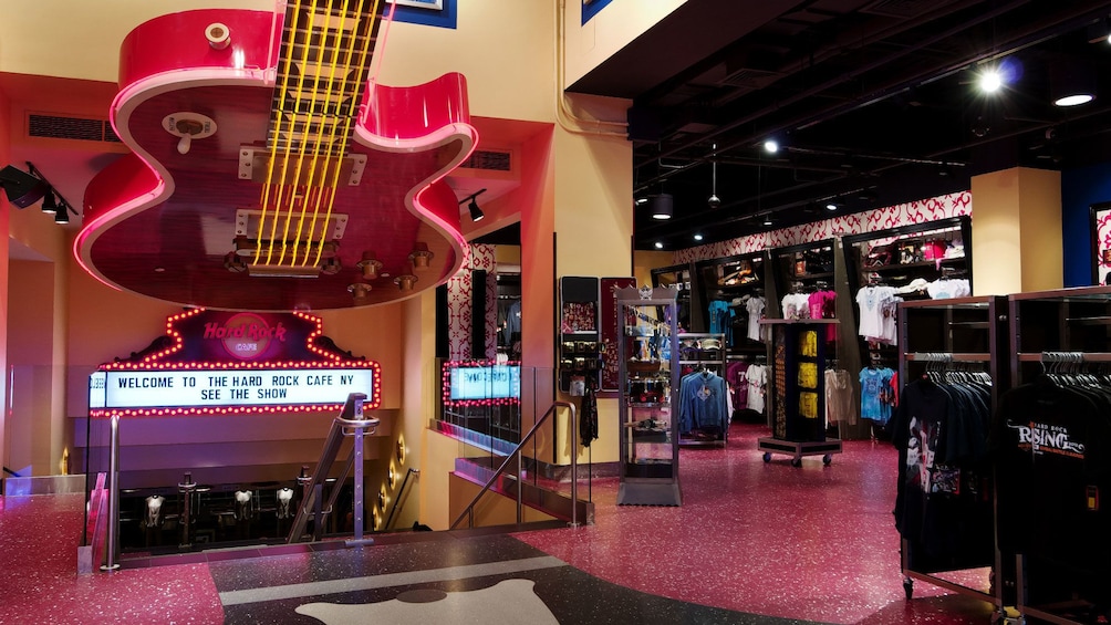 Hard Rock Cafe gift shop in New York
