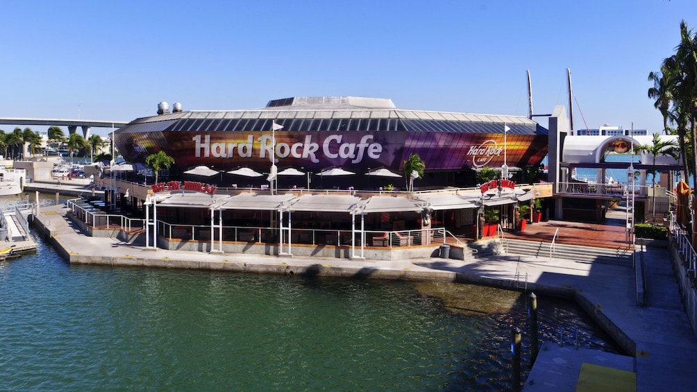 The Hard Rock Cafe at the bay in Miami