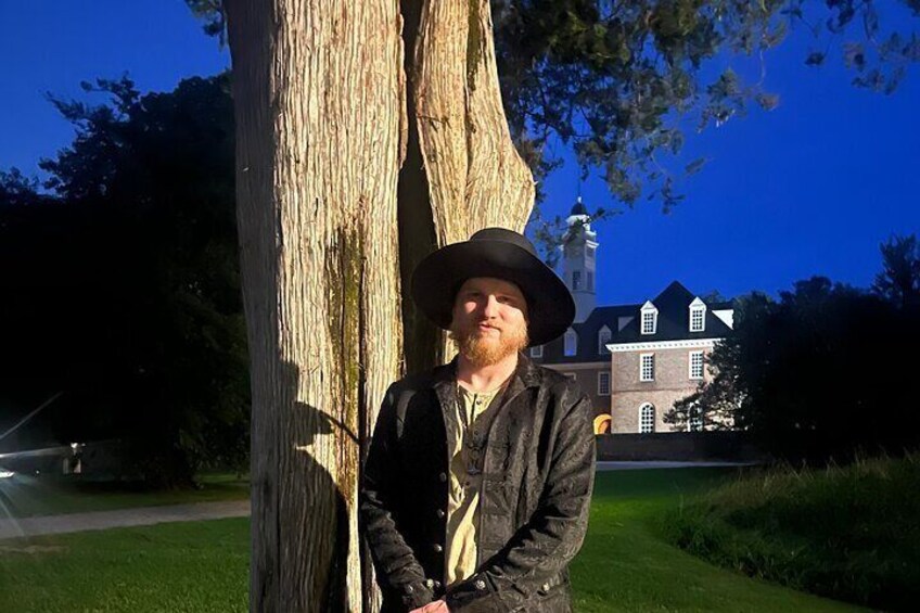 Cam ready to talk to the ghost. His paranormal equipment.