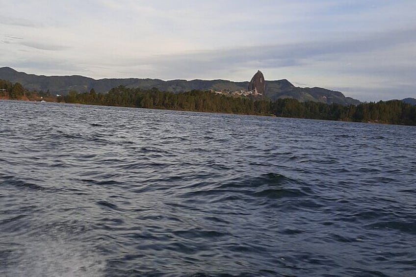 Guatape reservoir and in the background the imposing Peñol stone