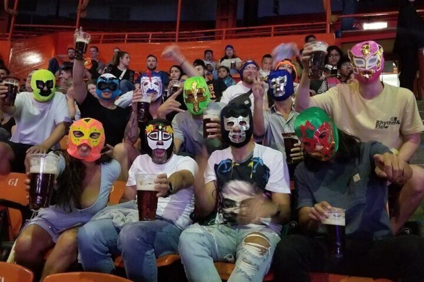 We go to the fights with masks on, ready to cheer and have a great time!