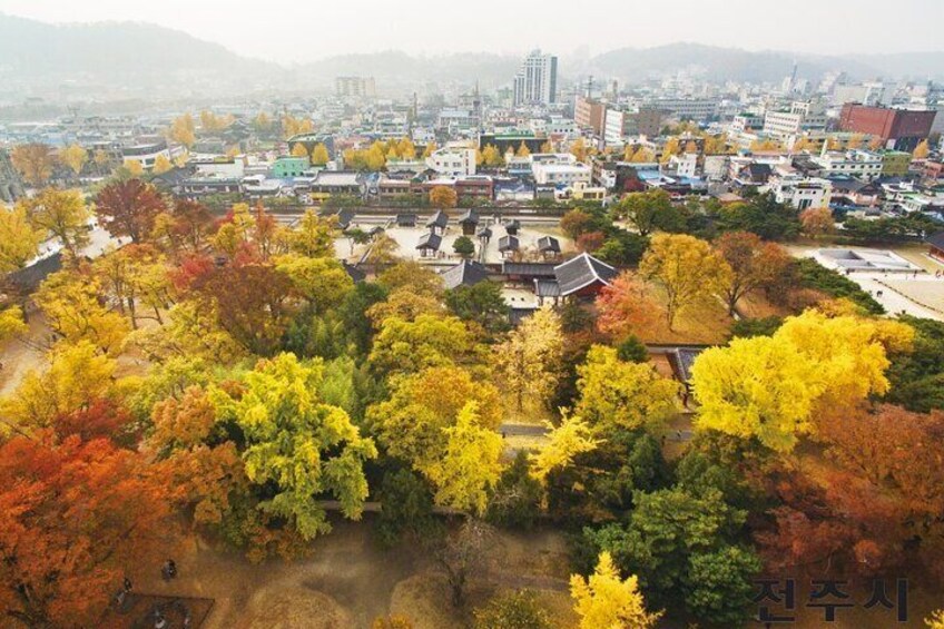 View of Hanok Village in Autumn