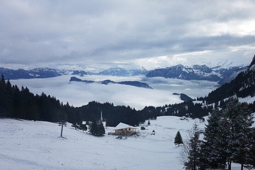 Mt. Pilatus Private tour from Basel (Winter)