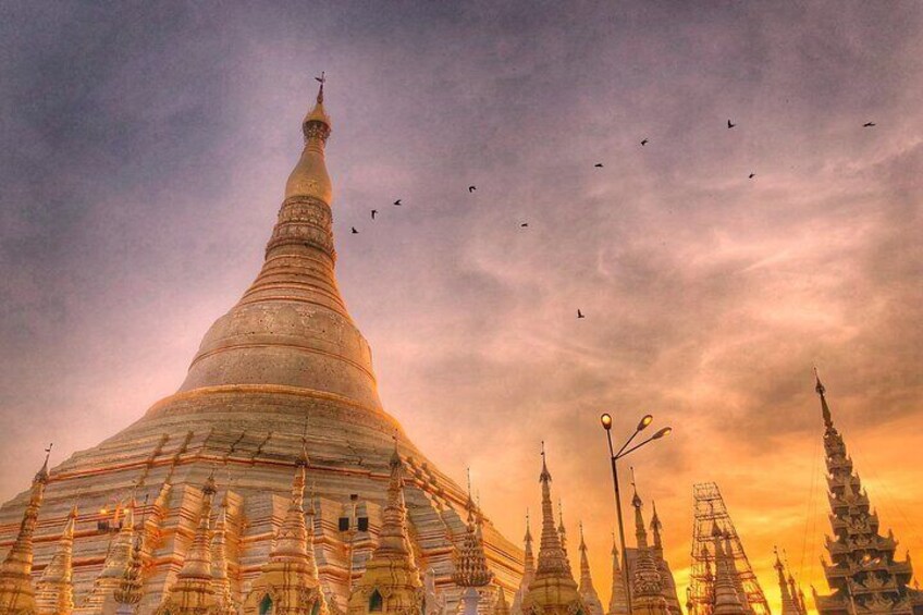 Shwedagon Pagoda in Yangon city