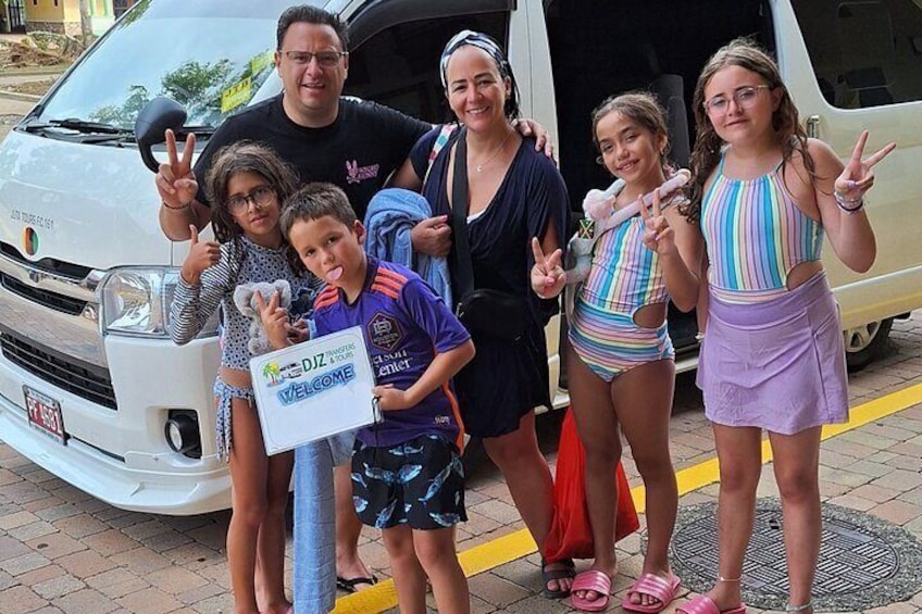 Montego Bay highlight beach and shopping from Falmouth make another happy family.
