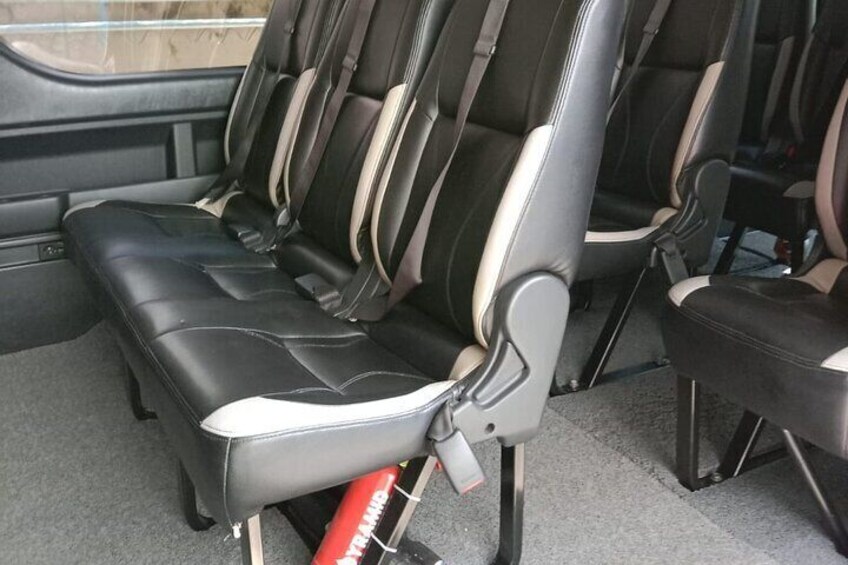 Interior Toyota Commuter for maximum 12 passngger