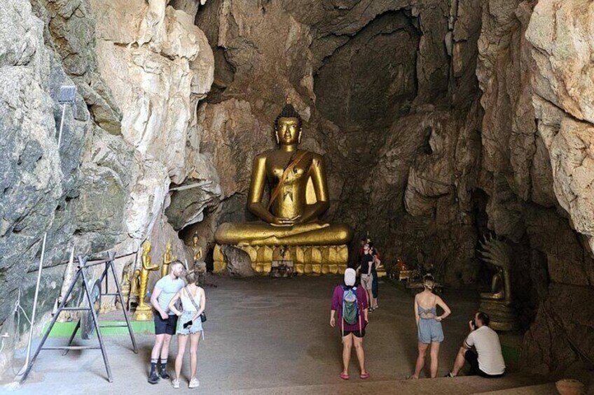 Embark the legend huge Bua Tong Cave with big buddha.