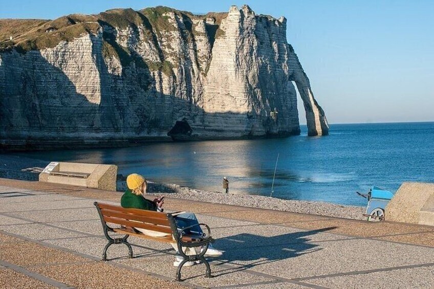 The cliff seen from the beach, Etretat Normandy