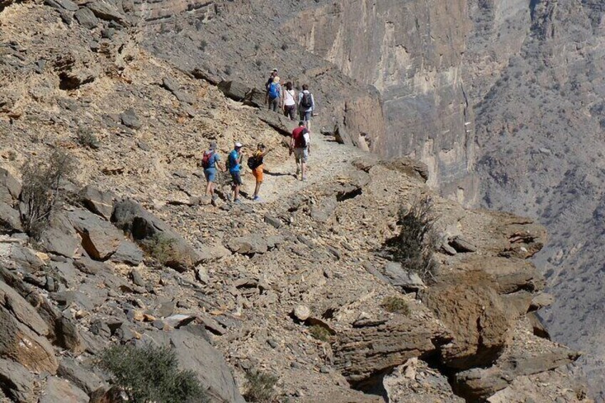 After about two hours of hiking you come to the old village of Al Sab. 