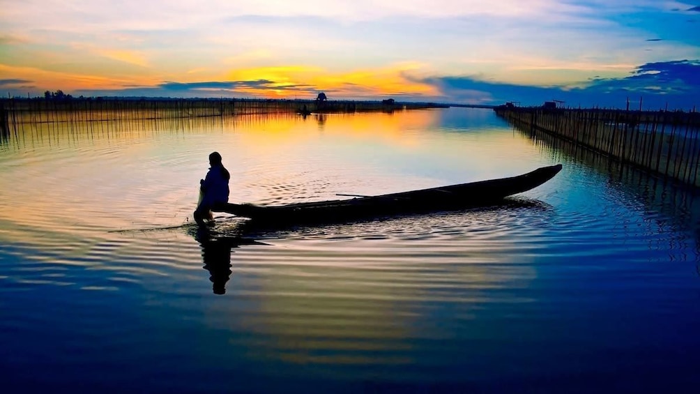 Sunset on Tam Giang Lagoon Hue