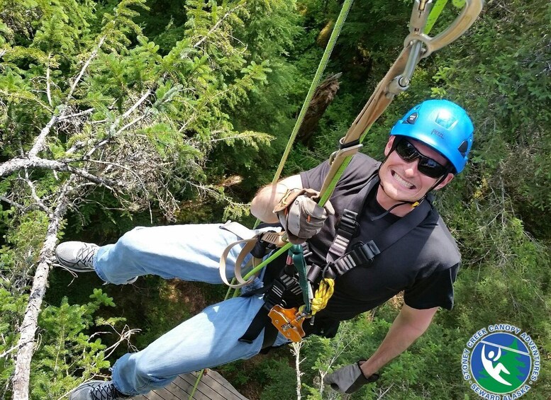 Picture 2 for Activity Seward: Stoney Creek Canopy Tour with Zipline