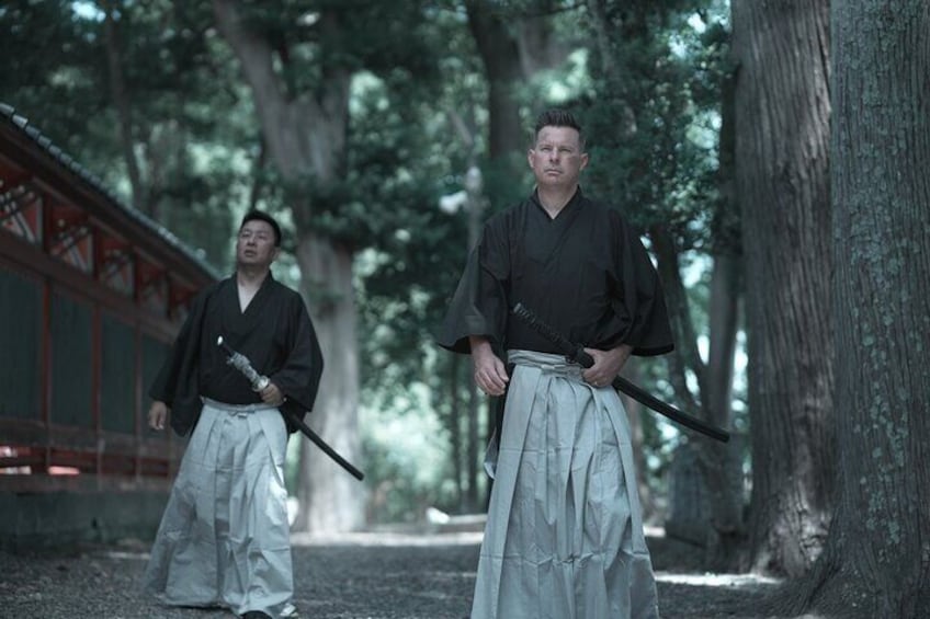 Samurai photo at the shrine