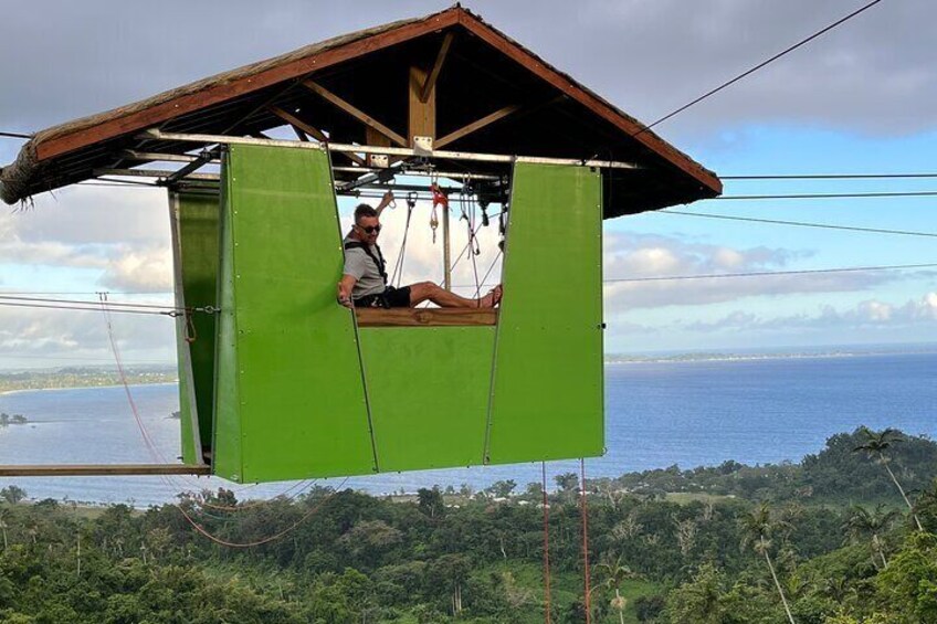 Taking in the views and relaxing.