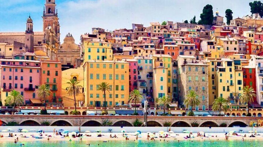 Very colored Menton Old Town