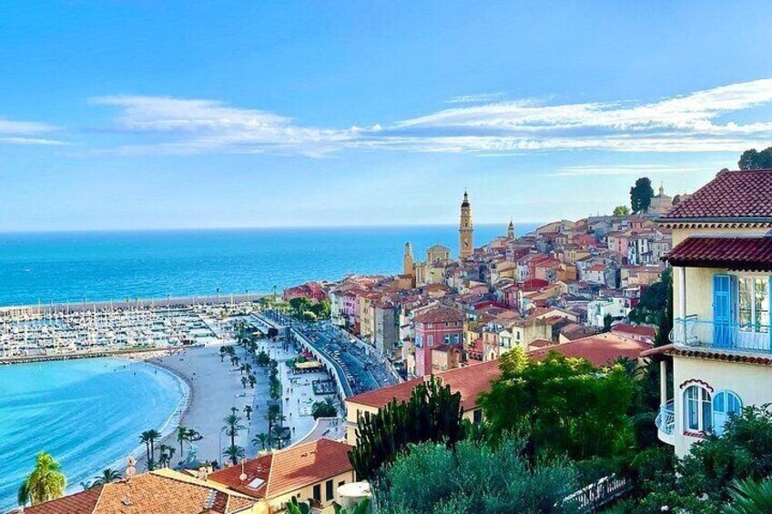 Very colored Menton Old Town (Panoramic)