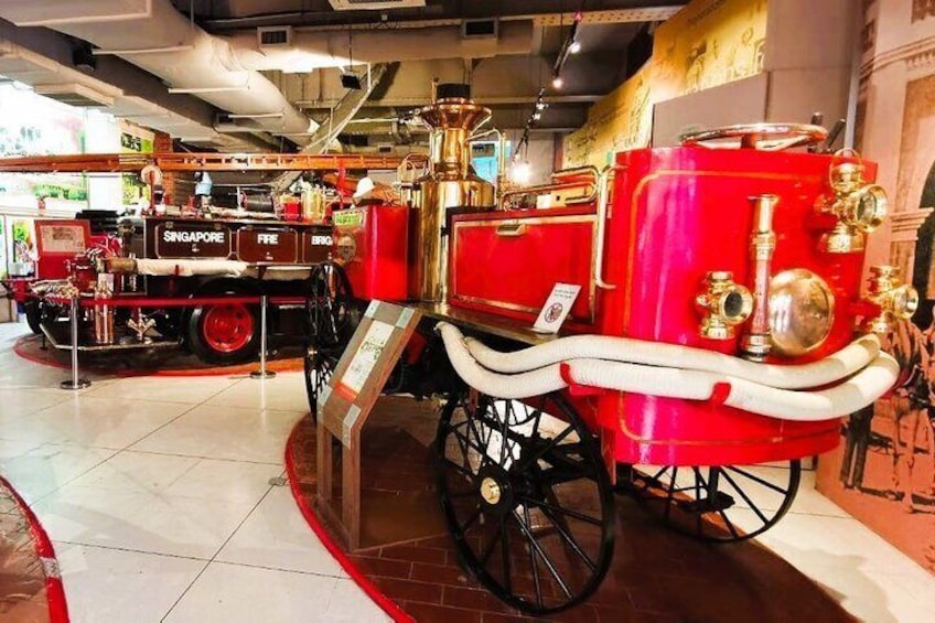 Vintage fire engines at the Civil Defence Heritage Gallery