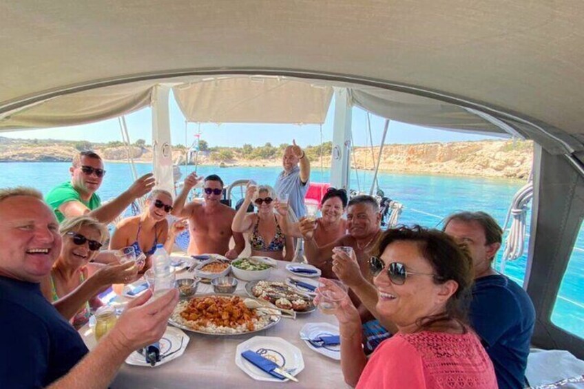 Kos: Small Group Full-Day Sailing with Meal, Drinks, & Swim