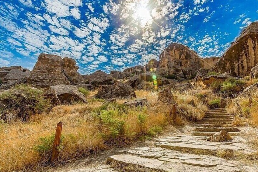 Explore Mud Volcano Rock carvings Fire Temple Burning Mountain 