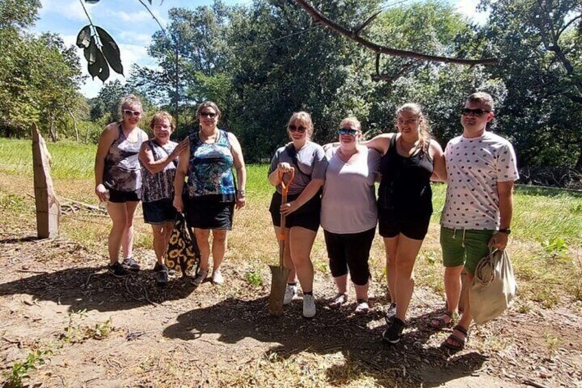 Family from Canada at the tree planting