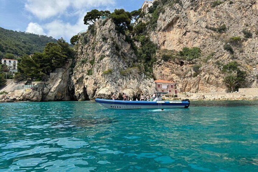 From Nice : Mala Caves and Bay of Villefranche Midday Boat Tour