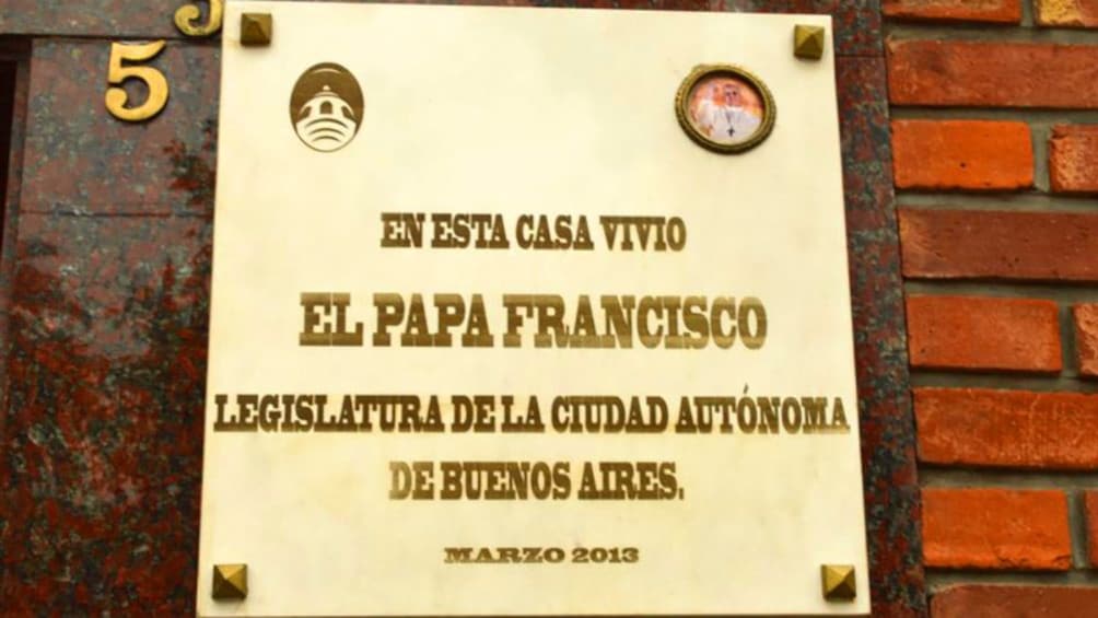 A plaque for Pope Francis in Argentina