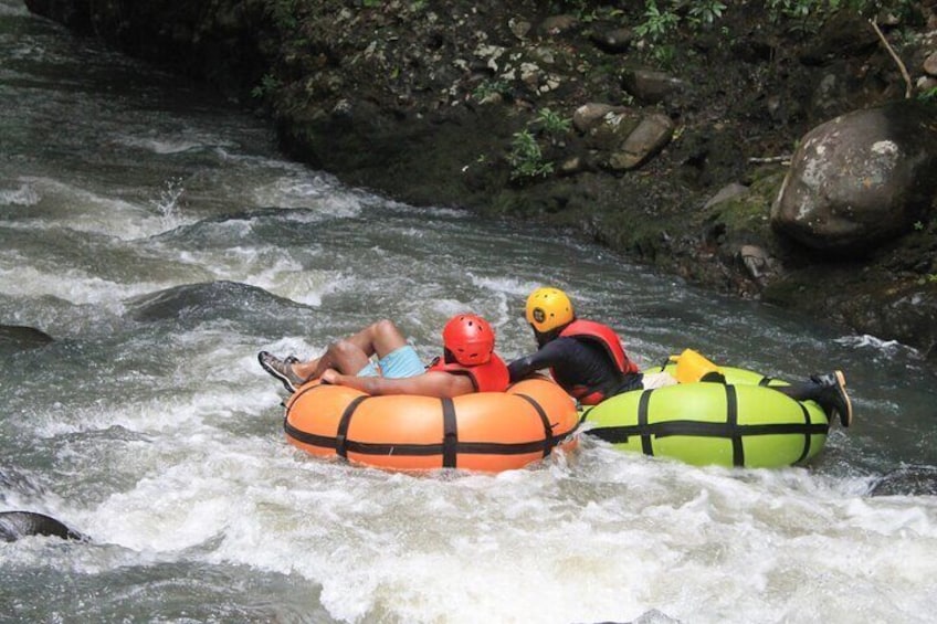 La leona waterfall hike & river tubing full day