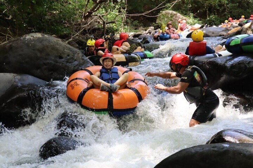 La leona waterfall hike & river tubing full day