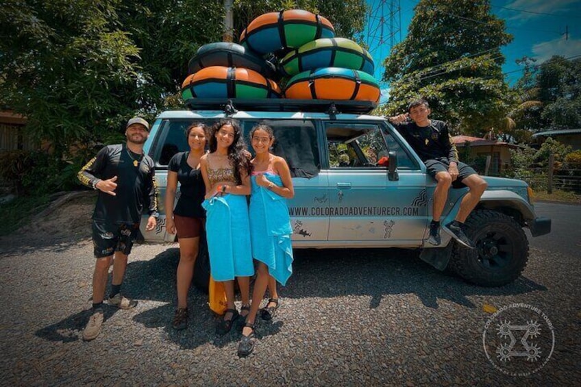 La leona waterfall hike & river tubing full day