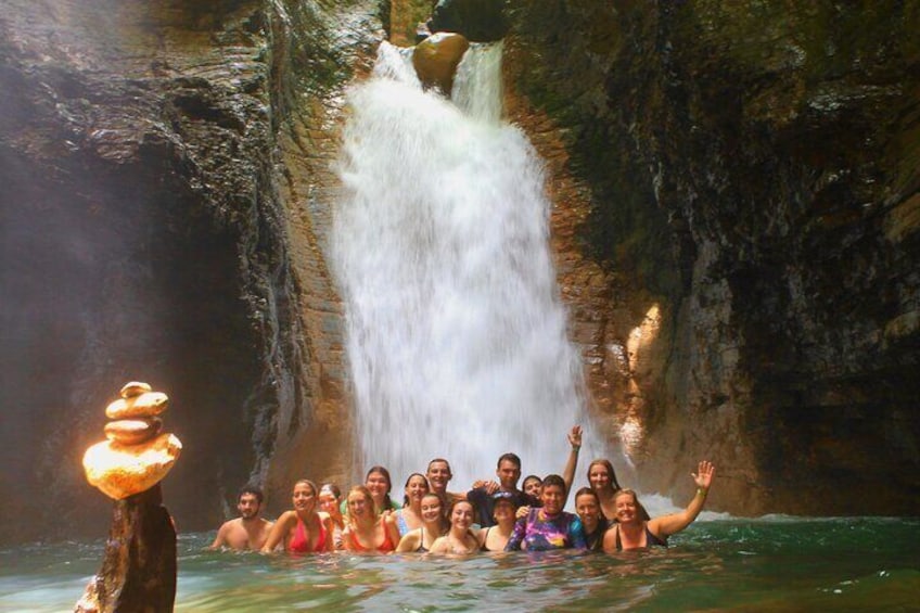 La leona waterfall hike & river tubing full day