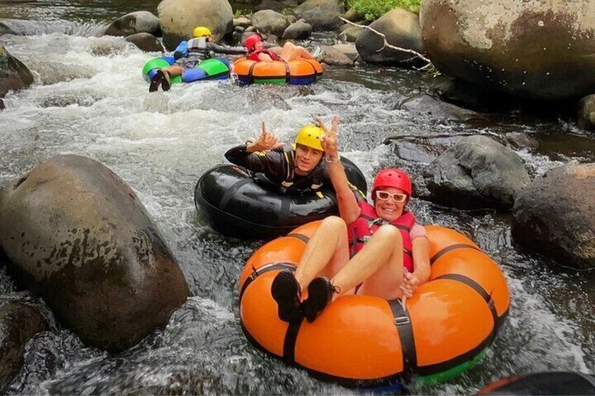 La leona waterfall hike & river tubing full day