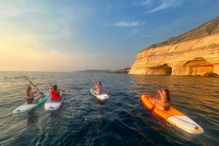 SUP Sunset Paddling to Ta Marija Caves