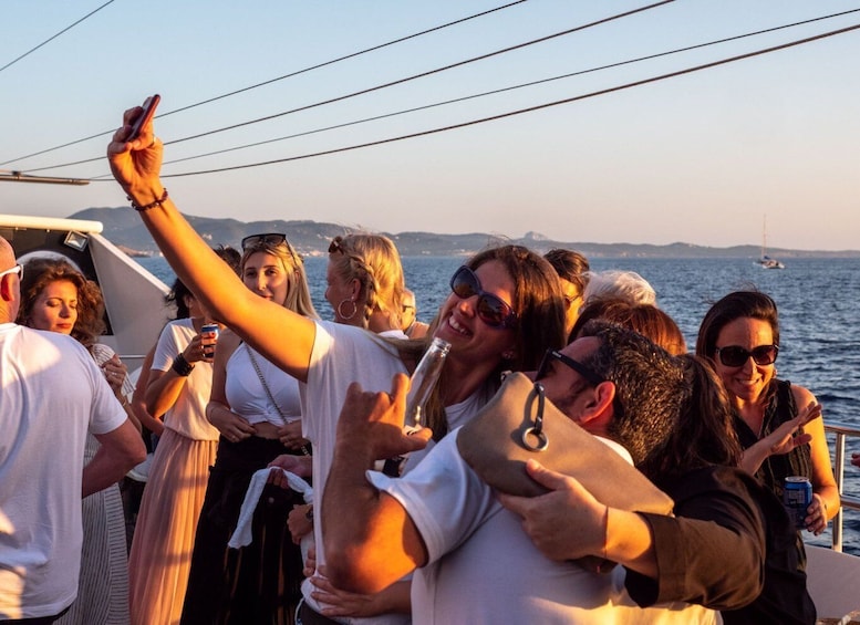 Picture 1 for Activity Sant Antoni: Sunset Cruise w/Live Music, Drinks & Snacks