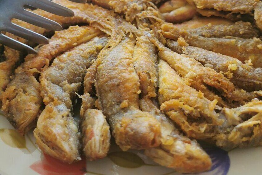Fried whiting