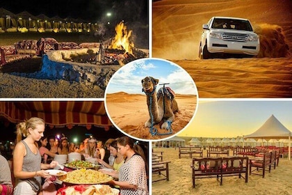 Full Day Desert Safari with Camp Access, Buffet Dinner,Camel Ride