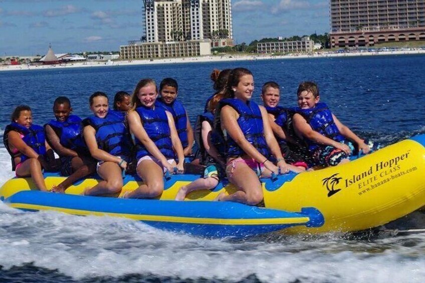 2-12 guests Banana fun adventure water sport tubing ride grace bay Turks and Caicos