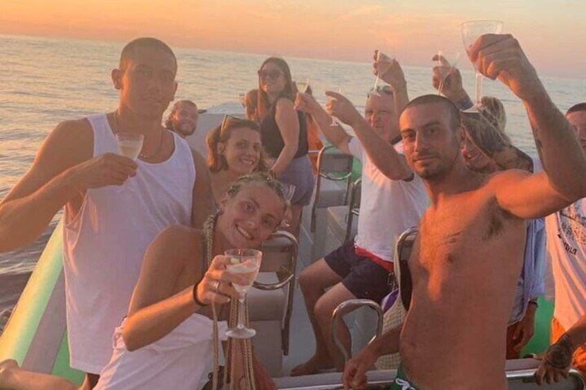 Sunset aperitif on the water