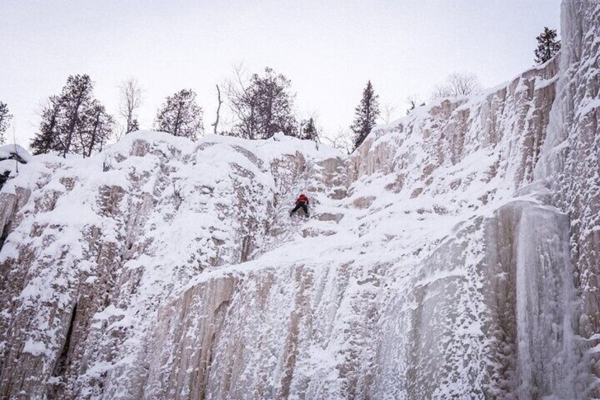 Korouoma frozen faterfalls