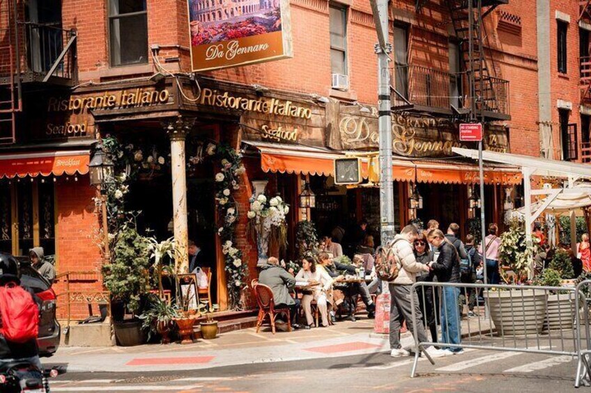 Stepping into Little Italy.