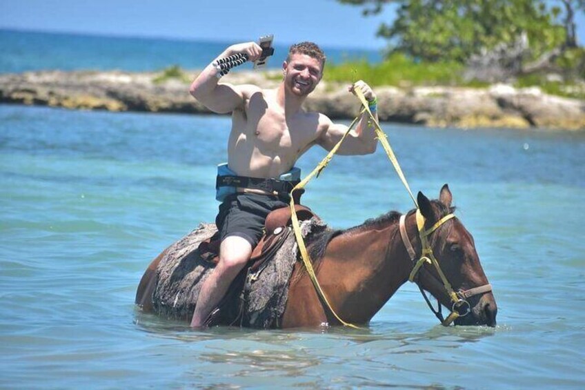 Horseback Riding in the Carribbean Sea!!!