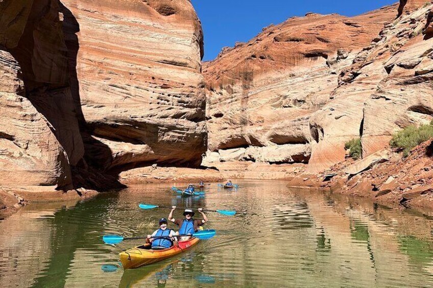 Kayak Antelope Canyon and walk, at Lake Powell 