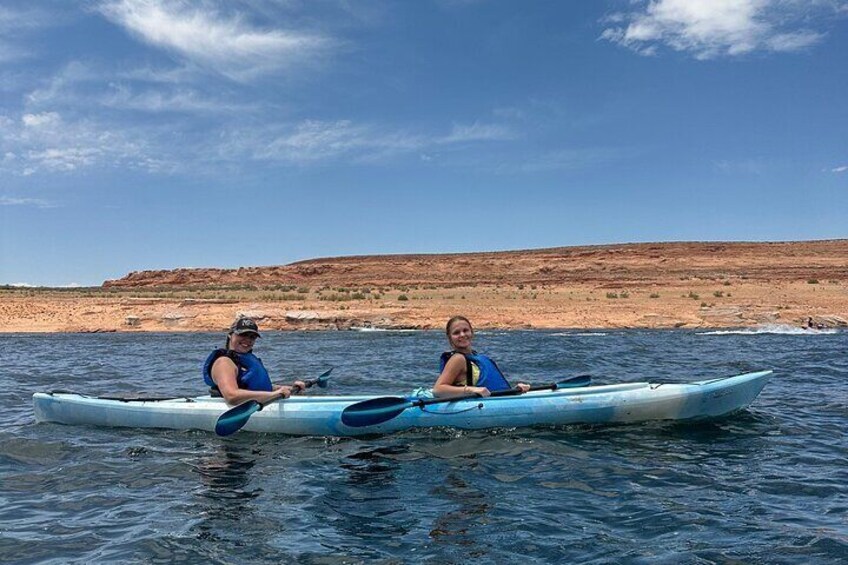 Antelope Canyon kayak, hike and swim at Lake Powell 