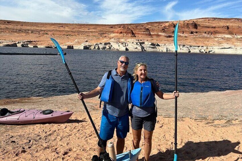 Kayak Antelope Canyon and walk, at Lake Powell 