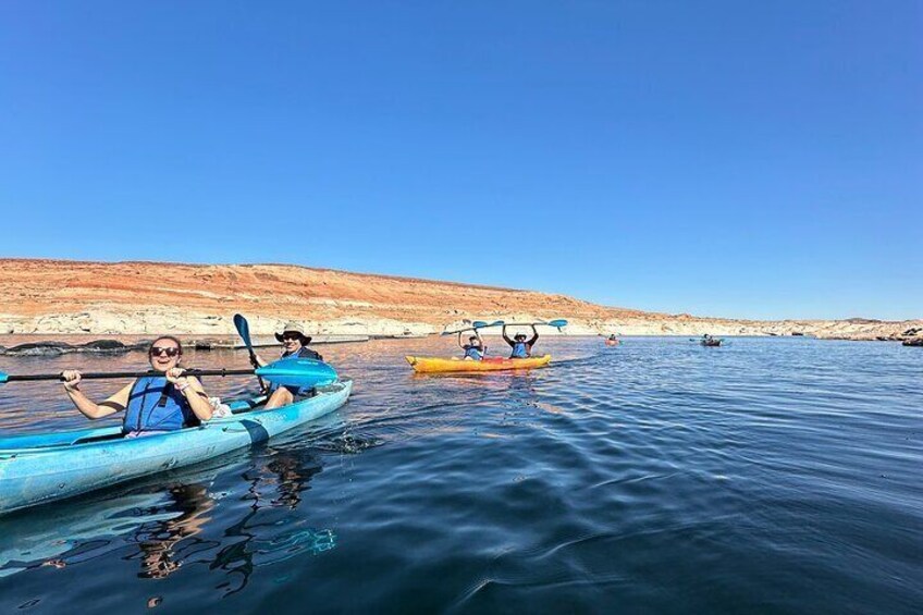 Kayak Antelope Canyon and walk, at Lake Powell 