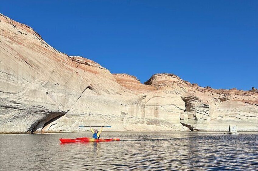 Kayak Antelope Canyon and hike, at Lake Powell 