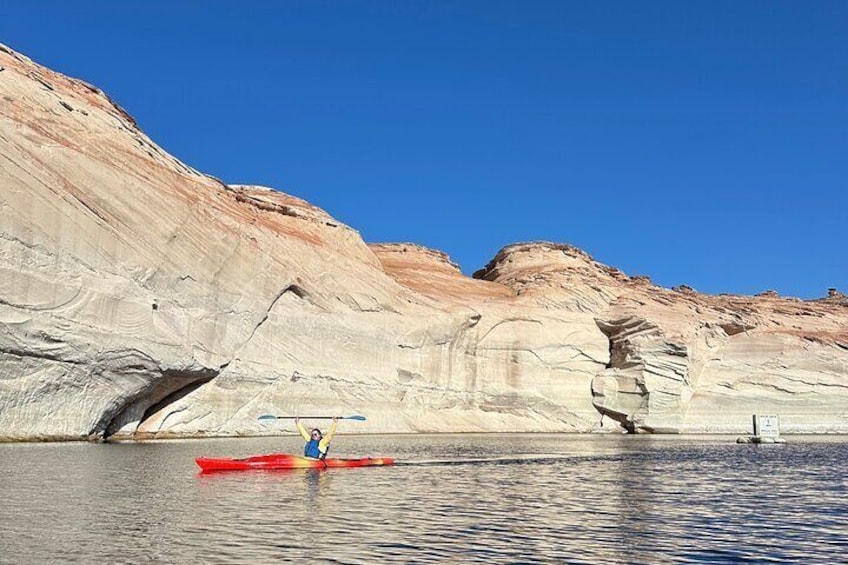 Kayak Antelope Canyon and hike, at Lake Powell