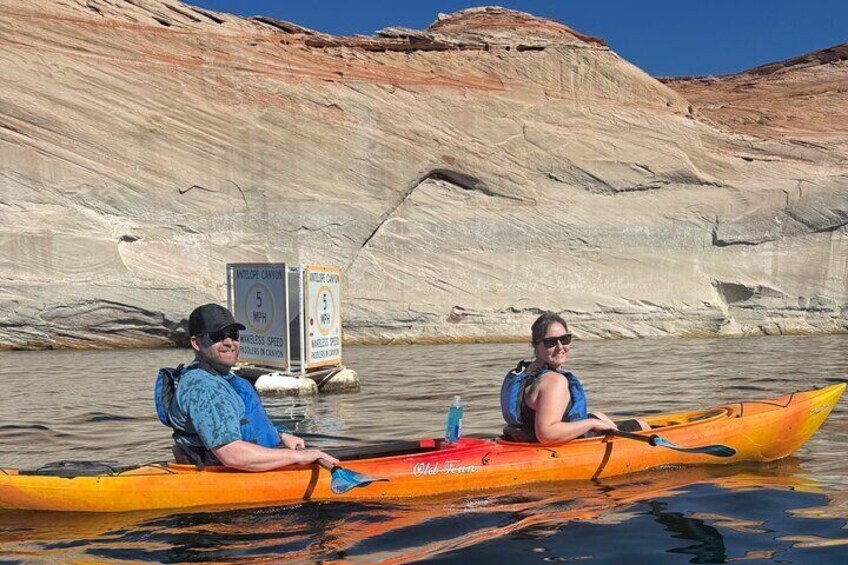 Kayak Antelope Canyon and walk, at Lake Powell 