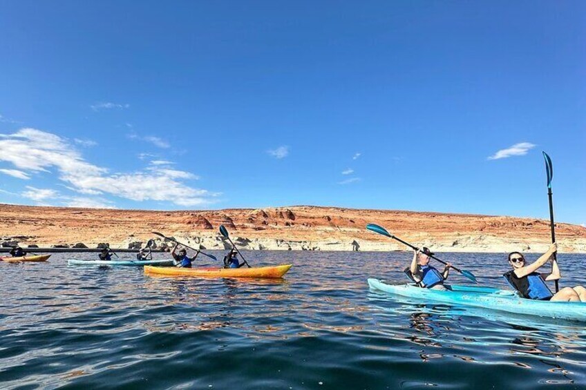 Antelope Canyon kayak, hike at Lake Powell 