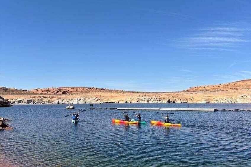 Kayak Antelope Canyon and hike, at Lake Powell 
