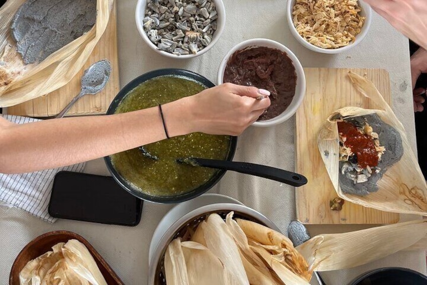 Tamales Making Fiesta and Roof Top Meal